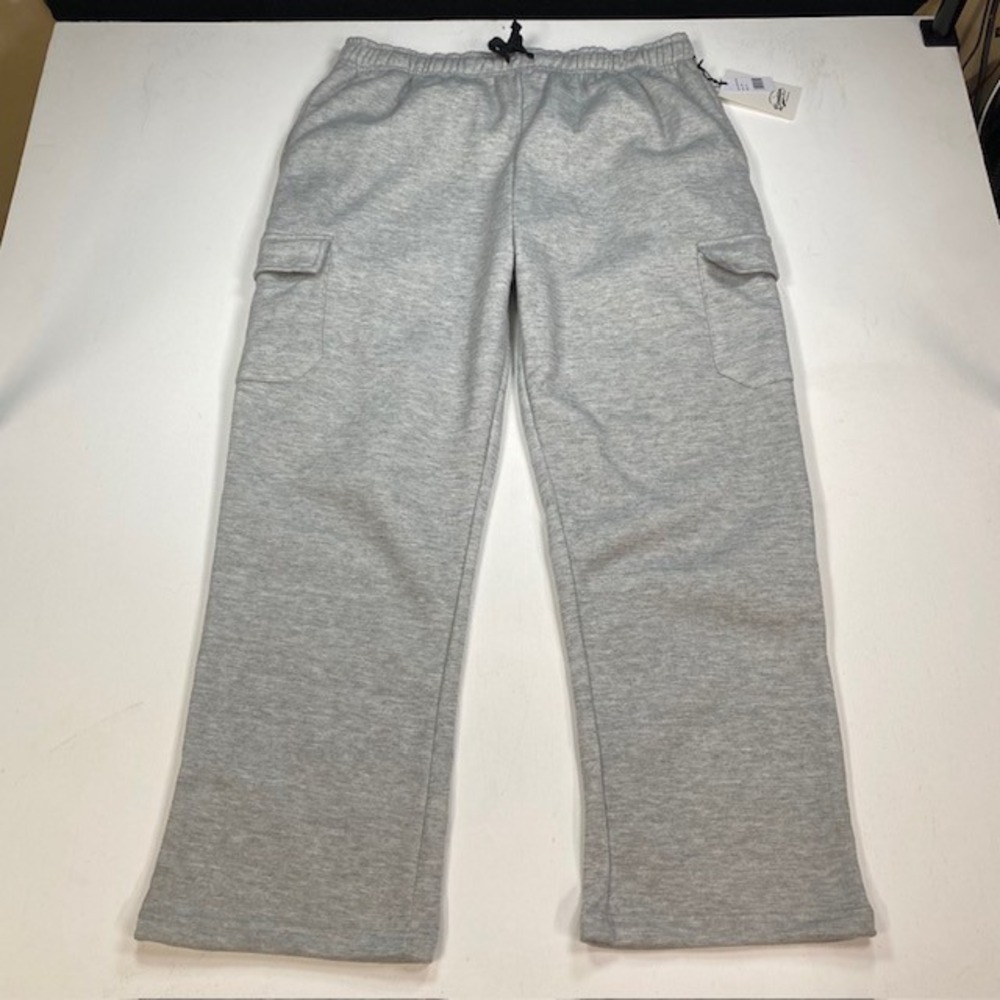 Brooklyn Cloth Mens XL Heather Gray Cargo Sweatpants Relaxed Baggy Fit NEW